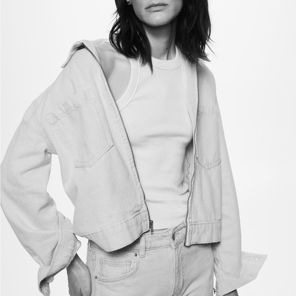 Mango Soft Blue Jean Jacket - Picture 5 of 6